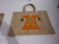 Picture of Large hand-painted burlap bags