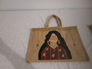 Picture of Large hand-painted burlap bags