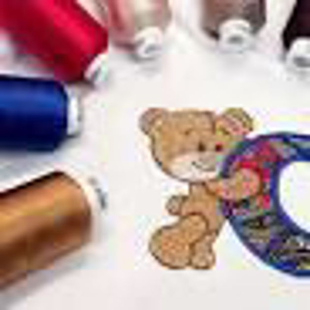 Picture of Customizable textile art sink Enchanting teddy bear embroidery set and decorative alphabet characters - customizable textile art collection Enchanting teddy bear embroidery set and decorative alphabet letters - art collection of customizable textiles Enchanting teddy bear embroidery set and decorative alphabet letters - Art collection of textiles 