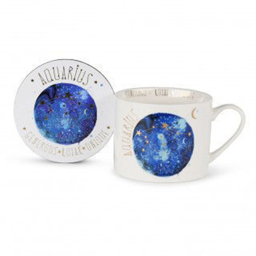 Picture of Aquarius Zodiac Mug with coaster 350 ml