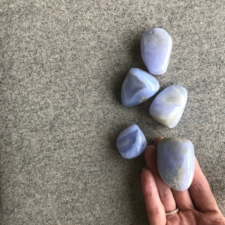 Picture of Blue Lace Agate Tumbled Stone