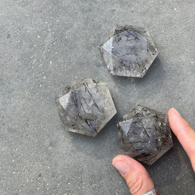 Picture of Tourmalated Quartz Hexagon Compass