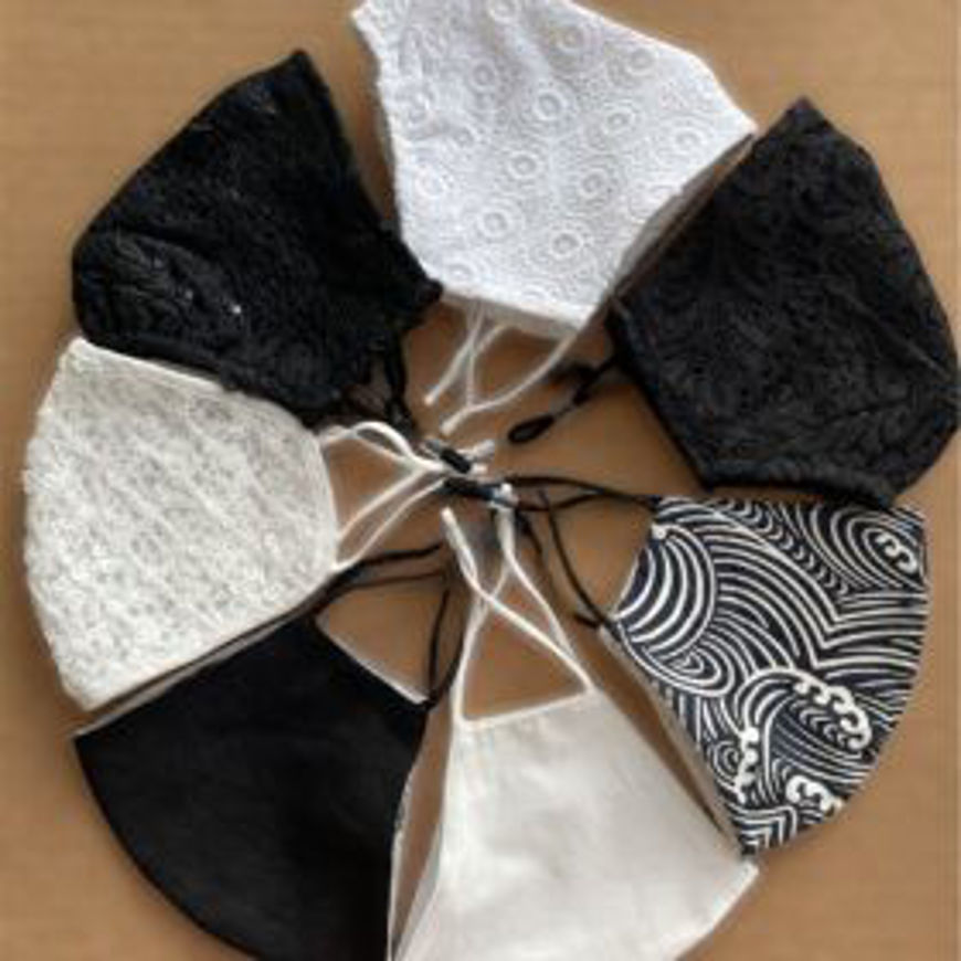 Picture of Black and white cotton masks