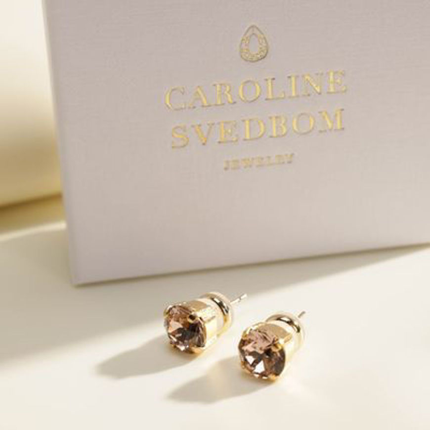 Picture of Caroline Svidbaum Classic Earrings | Color: Pink