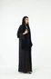 Picture of Abaya contrasting color between ink and ivory