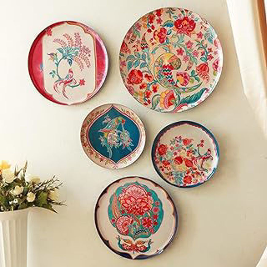 Picture of Wall Plates - Set of 5 (Multi Color)