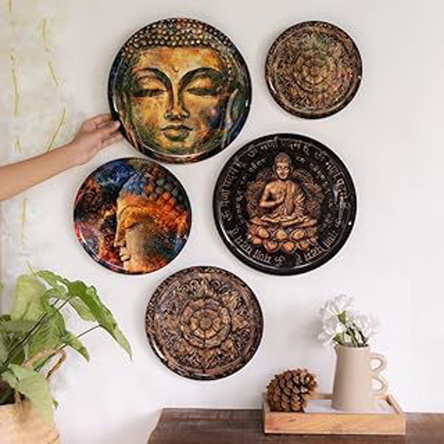 Picture of Wall Plates - Set of 5 (Multi Color)