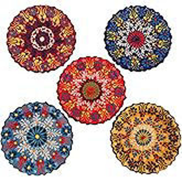 Picture of Wall Plates - Set of 5 (Multi Color)